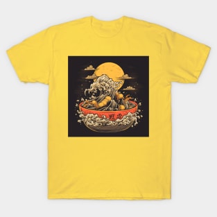 Ramen Noodles Great Wave Off Kanagawa Hokusai T-Shirt